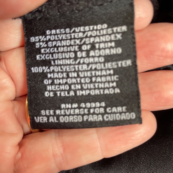 R&M Richards Black Rhinestone Long Gown. - Picture 8 of 8